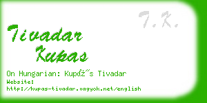 tivadar kupas business card